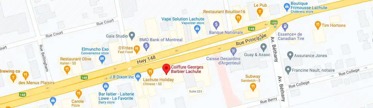 Localisation Coiffure Georges à Lachute